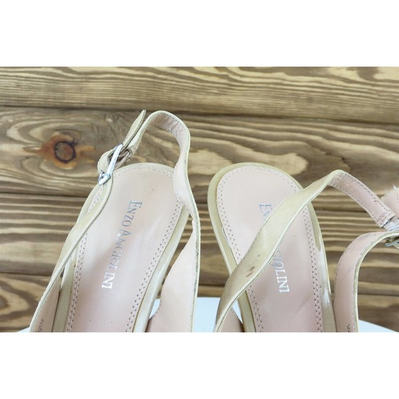Enzo‎ Angiolini Women Sz 8.5 M Beige Platform Patent Leather Shoes Starlite - Picture 3 of 8